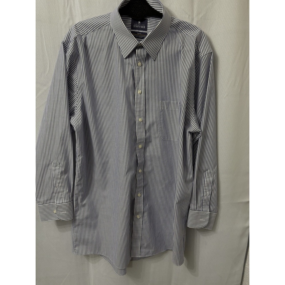 Men's Stafford long sleeve shirt neck size 17 sleeve 32-33